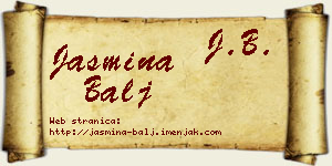 Jasmina Balj vizit kartica
